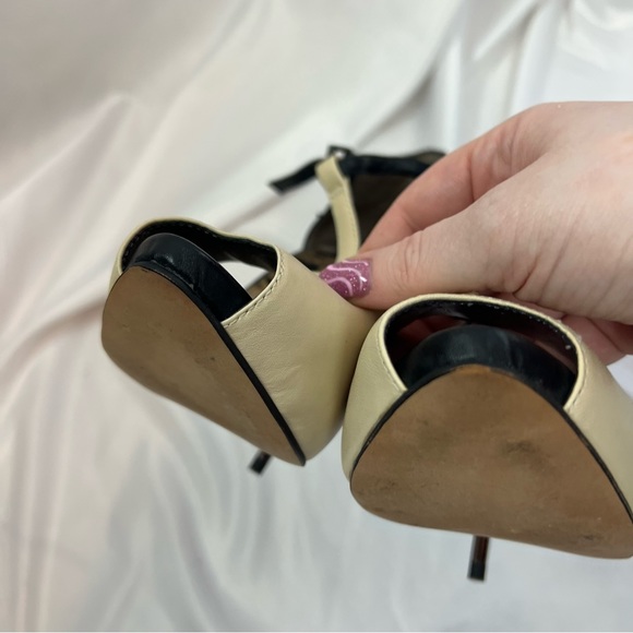 Sam Edelman Scarlett Nude and Black Spikey Heels, size 6 - Picture 5 of 8